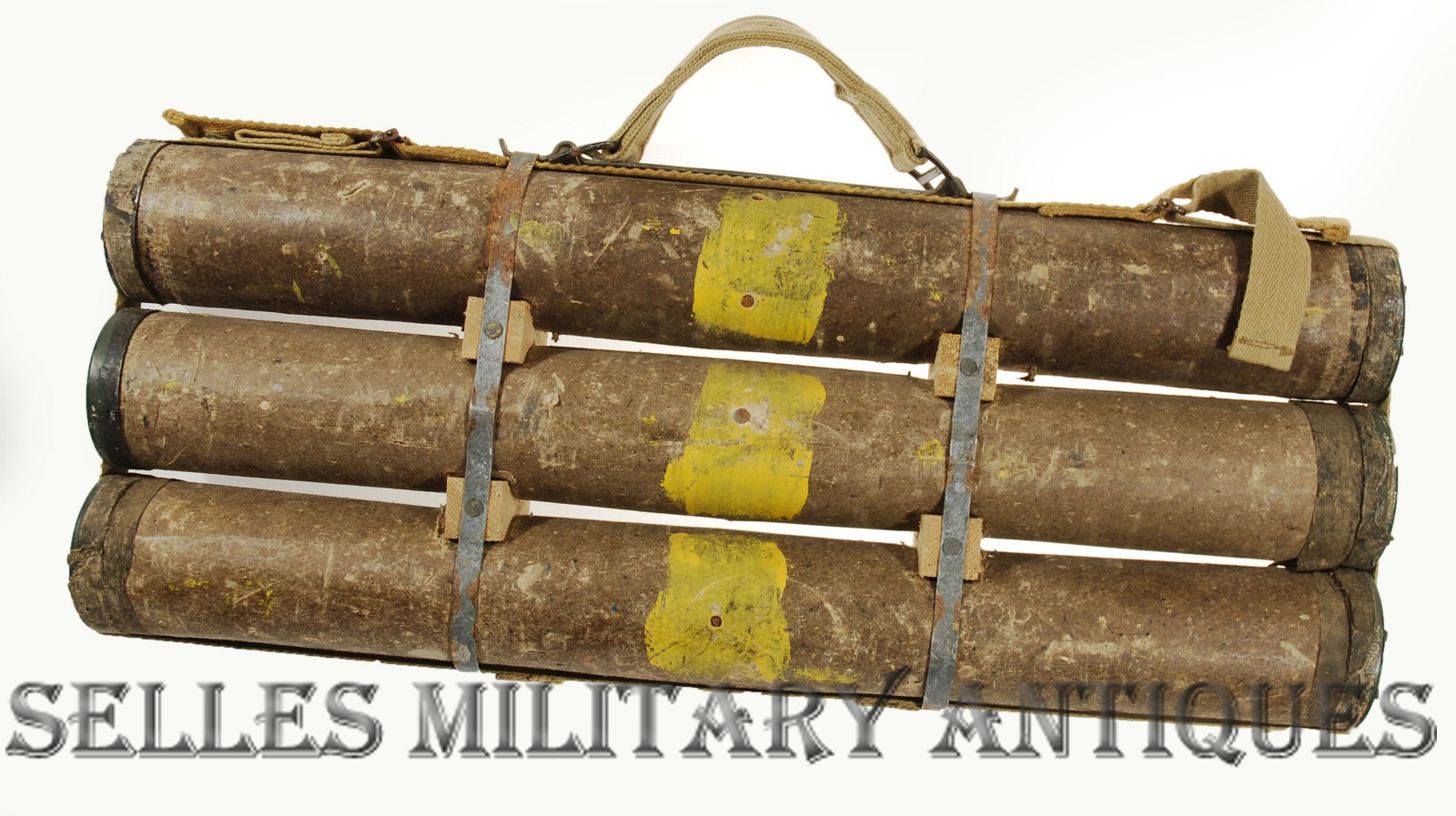 Porte Obus Mortier Pouces Anglais Selles Military Antiques