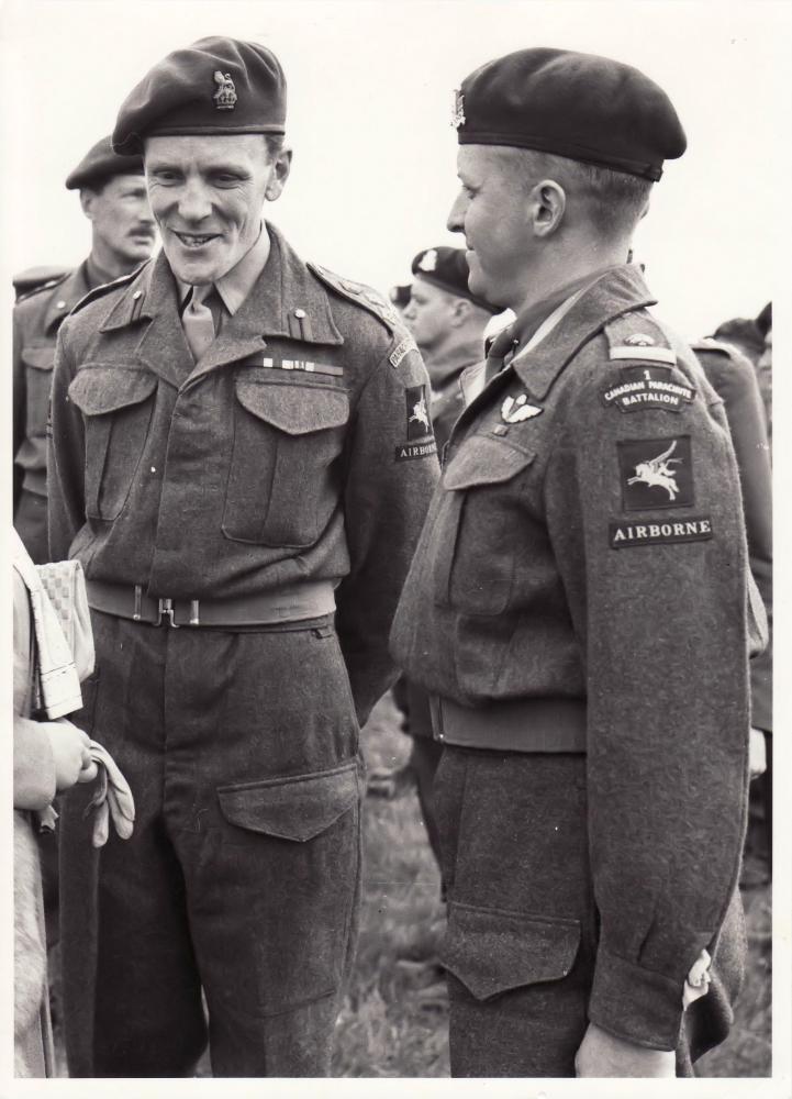 Brigadier Hill visits 1st Canadian Parachute Bn Source IWM