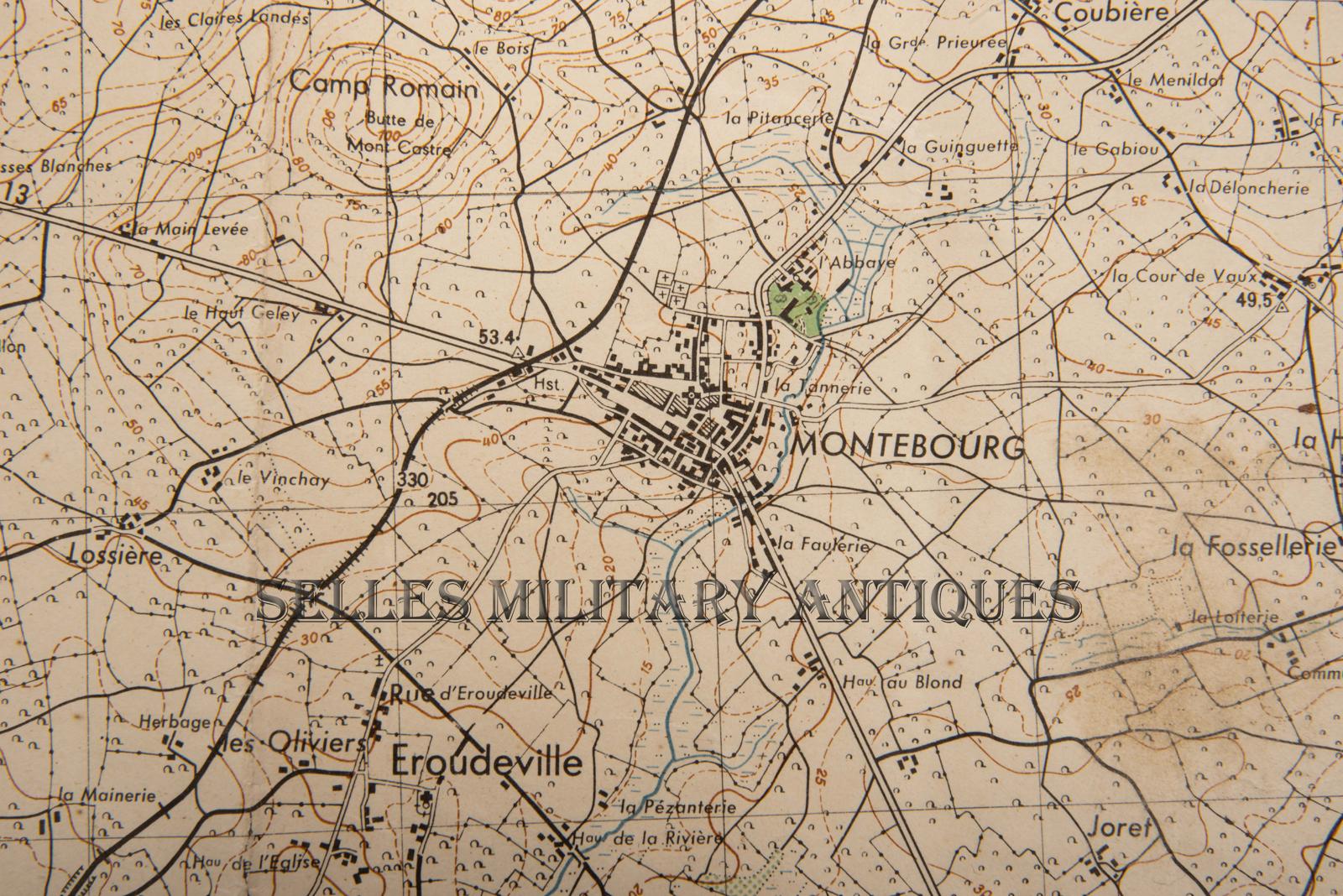 Carte Sainte MÈre Eglise Nr1 2 Normandie Allemande Selles Military Antiques 