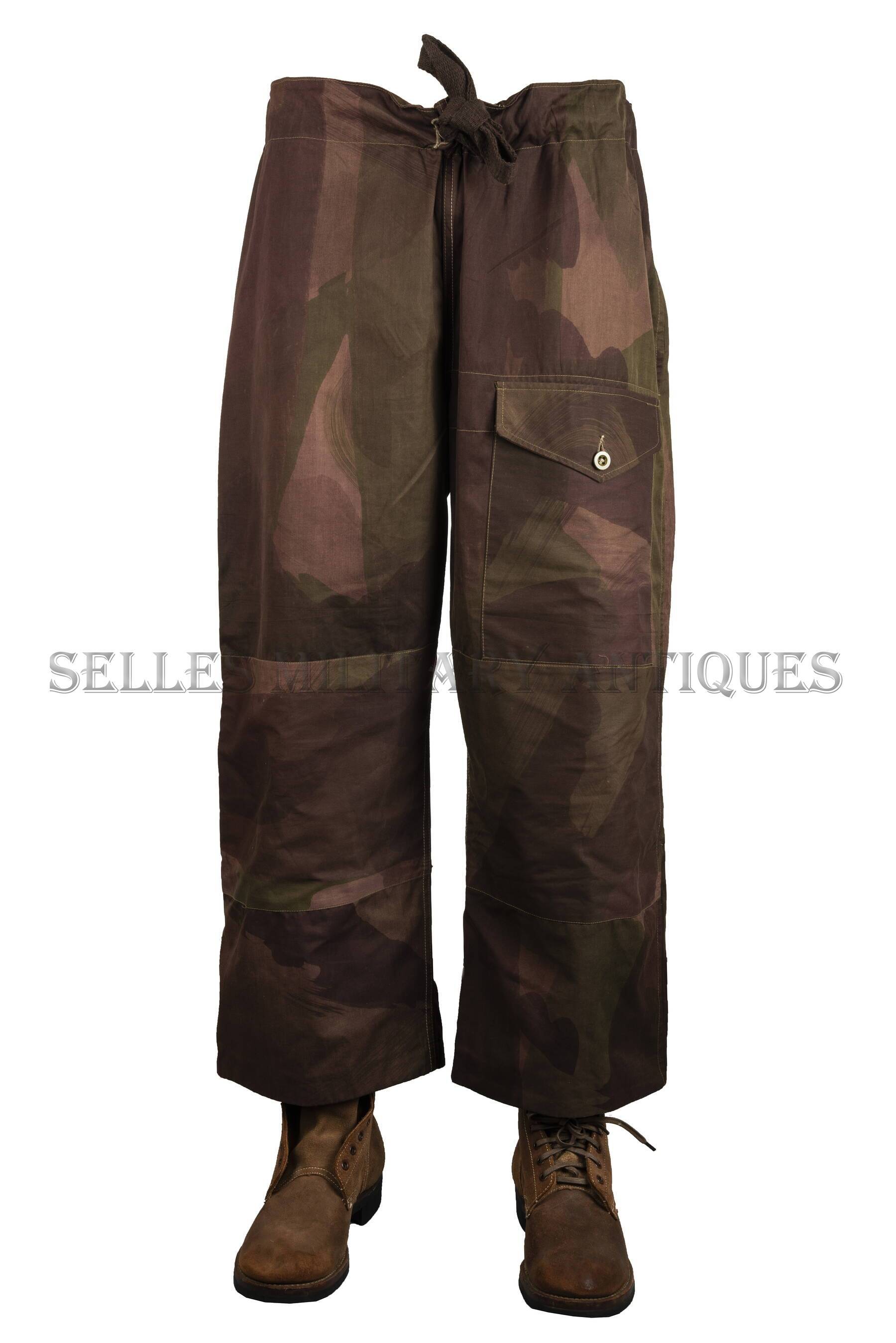 Pantalon Peau De Saucisson Camoufle Anglais Selles Military Antiques