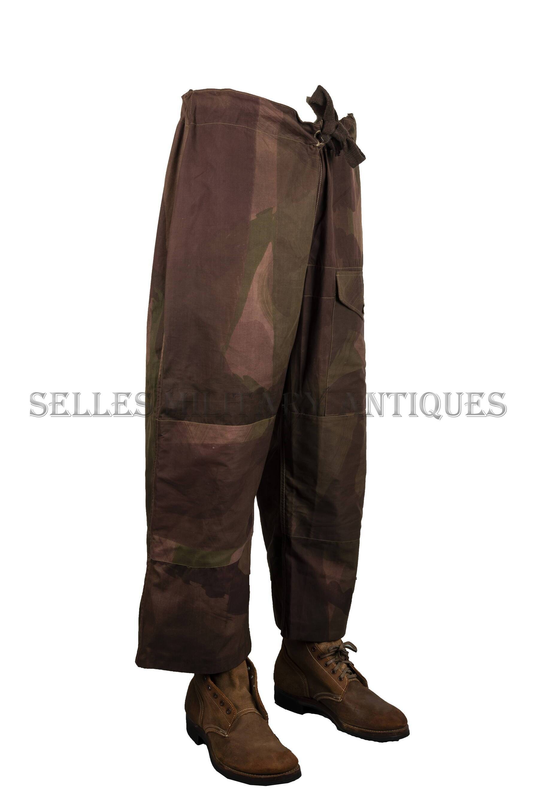 Pantalon Peau De Saucisson Camoufle Anglais Selles Military Antiques